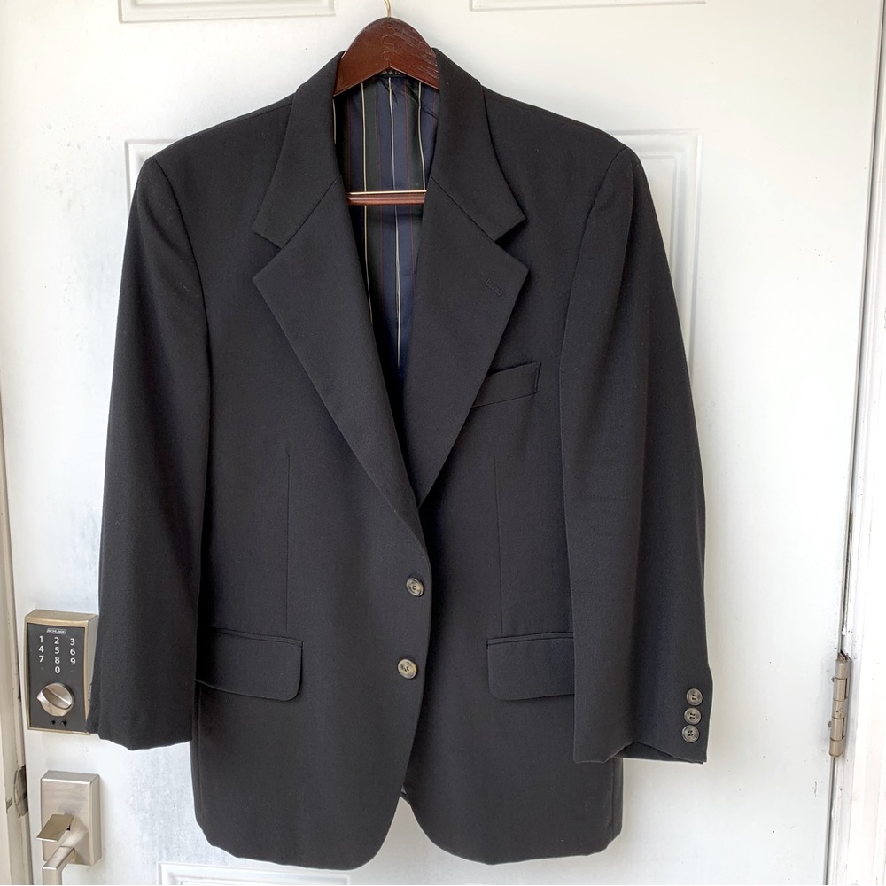 HUNTING HORN. J. Riggings. Black Jacket/Blazer. Fully lined. 100% Wool. …‎